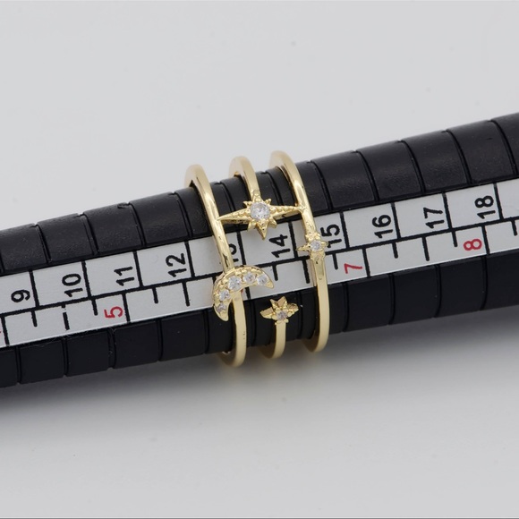 Gold Stars Celestial Gold Ring - Picture 3 of 4